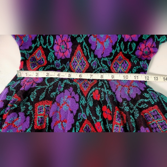 Vintage Barboglio Cristina-jan long sleeve floral tapestry ruffle dress - Picture 8 of 9